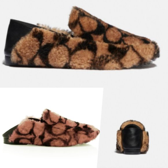 Coach Shoes - Coach Convertible Plush Slipper Mule NWOT 6